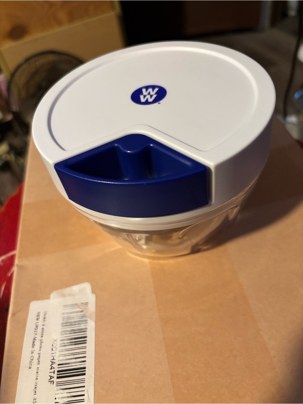 Weight Watchers White and Blue Manual Chopper